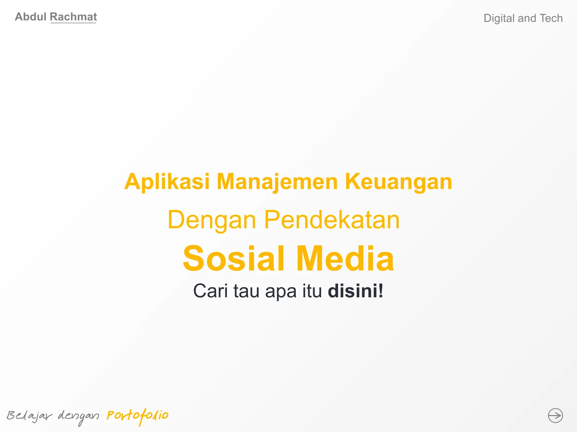 Aplikasi Keuangan Dengan Pendekatan Sosial Media